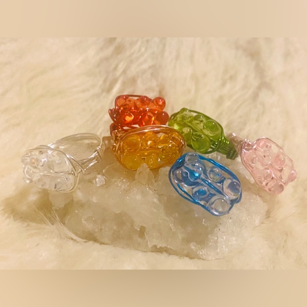 Gummy Bear Copper Rings|Lot of 6|Handmade|SAME  SIZE LOT|Great Deal✨